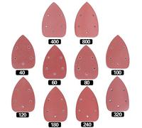Swpeet - Juego de 60 discos de lija para lijado de ratón, gancho y almohadillas para lijadora de ratón, 10 tamaños - 40, 60, 80, 100, 120, 180, 240, 320, 400 y 800 granos