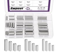 Swpeet Juego de 60 pasadores de acero inoxidable M6 M8 M10 304, kit surtido de pasadores cilíndricos de soporte de estante de clavija de sujeción para mantenimiento y conexión (con una caja de