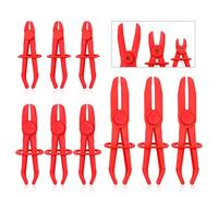 Swpeet Juego de 9 abrazaderas de línea roja, juego de alicates flexibles para mangueras de freno, mangueras de combustible, mangueras de refrigerante, abrazaderas de manguera más flexibles de 15 mm