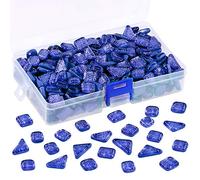 Swpeet,Juego de azulejos de mosaico de colores mezclados, 1 libra, azulejos de mosaico auténticos, cuadrados y triangulares, mosaico de cristal con purpurina, manualidades, suministro