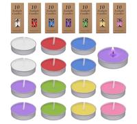 Swpeet Juego de velas de té de 70 piezas, 7 colores, 1,43 pulgadas, sin scenta, luces de té de parafina, velas votivas de parafina para bodas, fiestas, aniversarios, decoración del hogar