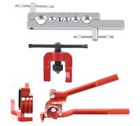 Swpeet Kit de 3 herramientas de doble ensanchamiento automático y kit surtido de doblador de tubos 3 en 1 de 180 grados, herramientas de abocardado de línea de 5/20.3 cm, 5/40.6 cm, 3/10.2 cm, 3/20.3