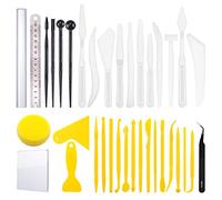 Swpeet Kit de herramientas de modelado de arcilla, herramienta de puntero de bola, herramientas de cerámica, bolígrafos de punta de goma, herramientas de arcilla de plástico, arcilla, cerámica.