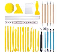 Swpeet Kit de herramientas de modelado de arcilla, herramienta de puntero de bola, herramientas de cerámica, bolígrafos de punta de goma, herramientas de arcilla de plástico, arcilla, cerámica.