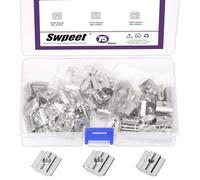 Swpeet Kit surtido de 75 tuercas deslizantes en T de acero al carbono chapado en níquel serie 3030 M3 M4 M5, tuercas de martillo para perfiles de aluminio 3030, enrutador CNC, riel de construcción