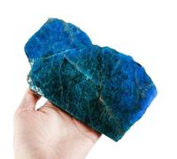 SWRVVMJDTN Blue Apatite Crystal Stone Plate Crystal Slices Blue Crystal Irregular Polished Raw Rough Stone Figurine for Home Office Decor,500~800g