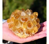 SWRVVMJDTN Citrine Crystal Cluster for Home Decor,Quartz Crystal Cluster and Stones,Irregular Shape Crystal for Gift,240~300g