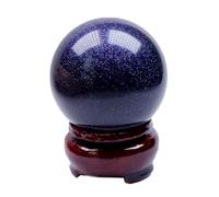 SWRVVMJDTN Gemstone Ball Starry Blue Sandstone Ball Crystal Sphere Crystals Balancing Spiritual Gift Ball Figurines Home Decoration,5-6cm