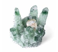 SWRVVMJDTN Green Phantom Quartz Crystal Cluster, Raw Crystal Stone Cluster Geode,Citrine Feng Shui Ornament for Garden Home Decor,500~600g