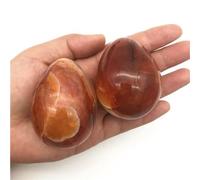 SWRVVMJDTN Stone Red Orange Carnelian Agate Egg Shaped Geode Polished Stones Quartz Crystals