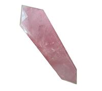 SWRVVMJDTN Vogel Style Rose Quartz Crystal 24 Sided Wand Superb Ornaments