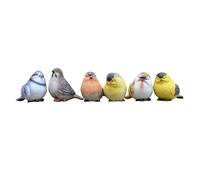 Swtgaah Mini Simulación Linda Estatua de Jardín de Pájaros, Estatuas de Pájaros para Interior y Exterior, Graciosa Escultura de Pájaro de Resina, 15 * 8 * 10cm, Estatuas de Arte al Aire Libre de