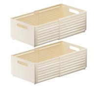 Swtgaah Organizador de cajones ajustable de plástico, 2 piezas, mantiene el orden en la cocina, el baño y la oficina - Caja de almacenamiento universal (10 x 8 x 28 cm) (C)