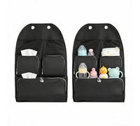 SWTHM Lot de 2 organizadores de asiento de coche compatibles con VW T6, organizador de respaldo del vehículo con varios bolsillos para productos para bebé, almacenamiento esencial de viaje para VW T5