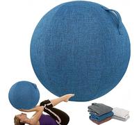 SWTKO Funda de Tela para Silla de Pelota de Ejercicio Funda Protectora para Silla de Pelota de Yoga Pilates Funda para Bola de Embarazo y Bola de Equilibrio con Asas,Azul,75CM