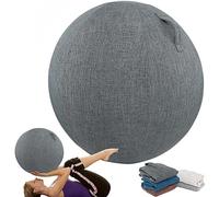 SWTKO Funda de Tela para Silla de Pelota de Ejercicio Funda Protectora para Silla de Pelota de Yoga Pilates Funda para Bola de Embarazo y Bola de Equilibrio con Asas,Dark Gray,75CM