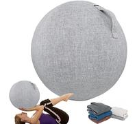 SWTKO Funda de Tela para Silla de Pelota de Ejercicio Funda Protectora para Silla de Pelota de Yoga Pilates Funda para Bola de Embarazo y Bola de Equilibrio con Asas,Gris,65CM