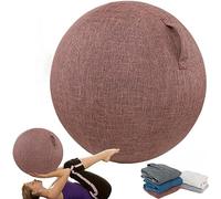 SWTKO Funda de Tela para Silla de Pelota de Ejercicio Funda Protectora para Silla de Pelota de Yoga Pilates Funda para Bola de Embarazo y Bola de Equilibrio con Asas,Marrón,65CM