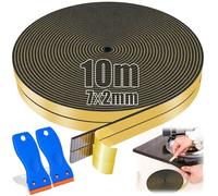 SWTYExt 10m Cinta de Sellado para Placa de Cocina 7mm x 2mm Junta Placa Vitroceramica con Raspador Pequeño Cinta de Montaje para Todo Tipo de Placas Vitroceramicas