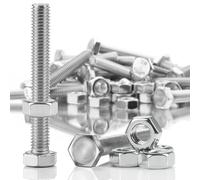 SWTYExt 15 Set Tornillos Acero Inoxidable M8 x 60 mm Pernos y Tuerca Hexagonal DIN 933/ISO 4017 Tornillería Inox A2 V2A Tornillos con Tuerca Rosca Completa Juegos de Tornillos Hexagonales