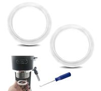 SWTYExt 2 Piezas Junta Silicona ID Ø47mm con Juego de Ganchos Compatible para Delonghi Piezas Repuesto Juntas EC680/EC685/EC695/EC820/EC850/EC860 Brew Group Brew Head Gasket