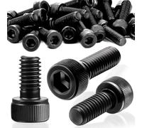 SWTYExt 20 tornillos cilíndricos con hexágono interior, M8 x 25 mm, acero al carbono, DIN 912, rosca completa, tornillos Allen negros, para elementos de fijación