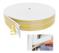 SWTYExt 24m Burletes para Ventanas Perfil E Tira de Sellado Junta Aislante Termico Ventanas Goma Burlete Ventana Corredera Antigolpes Blanca Autoadhesiva para Puertas Ventanas Madera Grietas y Huecos
