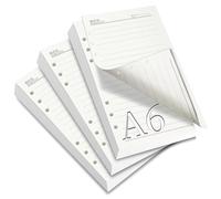 SWTYExt 3 Paquetes Hojas A6 180 6 Agujeros Recambio Agenda A6 6 Anillas Filofax A6 Papel A6 Agenda Recargable A6 para Agenda Filofax A6 Archivador A6 Carpeta A6 (Marfil)