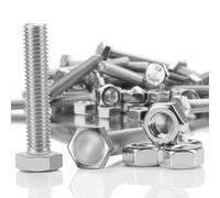 SWTYExt 30 juegos de tornillos hexagonales M5x40 mm con pernos y tuercas hexagonales DIN 933/ISO 4017, tornillos de acero inoxidable A2 V2A, tornillos hexagonales externos de rosca completa, tornillos