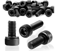 SWTYExt 30 tornillos cilíndricos con hexágono interior, M8 x 20 mm, acero al carbono, DIN 912, tornillos de cabeza cilíndrica, rosca completa, tornillos Allen negros, para elementos de fijación