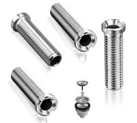 SWTYExt 4 Piezas Tornillo Hueco Fregadero 45mm Tornillo Hueco Acero Inoxidable Desagüe Colador Fregadero Ø 12mm Accesorios para Fregaderos de Cocina Colador Cesta Válvula Desagüe