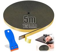 SWTYExt 5m Cinta de Sellado para Placa de Cocina 7mm x 2mm Junta Placa Vitroceramica con Raspador Pequeño Cinta de Montaje para Todo Tipo de Placas Vitroceramicas