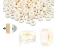 SWTYExt - Casquillos de distancia de plástico M6, 100 unidades, ABS, discos de distancia de nylon, arandelas de goma de 11x3 mm, aislantes, arandelas de sujeción blancas para soportes de distancia