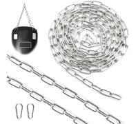 SWTYExt Catena 3,5M φ2,5mm Cadenas Cadena Acero Inoxidable Cadena de Acero Inoxidable de Eslabón Corto Piezas Cadena Candado para Tender la Ropa Mascotas Antirrobo Cubos de Basura