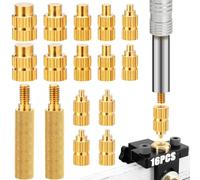 SWTYExt Juego de 16 puntas de soldador M2 M2.5 M3 M4 M5 M6 M8 Insertos roscados Puntas de soldadura compatibles con 900M T18 Weller ST Series Press Tool para componentes de herramientas de impresora