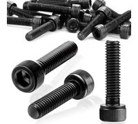 SWTYExt M3x20 mm Tornillo Hexagonal Interior 60 Piezas Tornillos Cilíndricos Rosca Completa Tornillos M3 DIN 912 de Acero Tornillo de Negro Clásico Tornillo M3 para Elementos de Fijación
