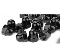 SWTYExt Tuercas de sombrerete M4 galvanizadas DIN 1587, 25 unidades, forma