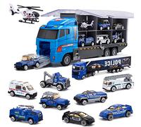SWUNXION Juguete Coche 10 en 1, Mini Set de Juguetes de Vehículo de Plástico Moldeado a Presión, Carro Juguete para Niños, Niñas, Bebé Mayor Que 3 Años, Cumpleaños Fiestas Navidad