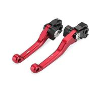 SWVYDC Ajuste para Honda CRF450R CRF450RX CRF 450R 450RX 450 R RX Motocicleta Bicicleta manija Plegable pivote Palanca de Embrague de Freno(Red)