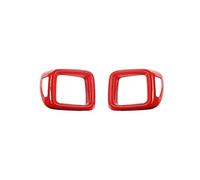 SWVYDC Cubierta Faro Coche Embellecedor de Cubierta de luz Trasera para Jeep Renegade 2016, 2017, 2018, 2019, 2020, 2021 y 2022. Faro Delantero Shell(Red)