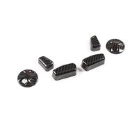 SWVYDC Cubierta Panel Consola Ajuste para Alfa Romeo Giulia Stelvio 2017-2020 6 uds Cubierta de botón de Ajuste de Asiento de Coche embellecedor ABS Cromado(Carbon Fiber Look)