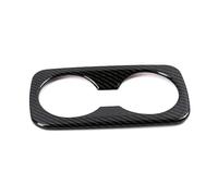 SWVYDC Cubierta Panel Consola Ajuste para Hyundai Tucson 2015-2020 Interior del Coche Asiento Trasero Soporte para Vasos Cubiertas de Marco Pegatina embellecedora(Carbon Fiber Color)