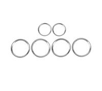 SWVYDC Cubierta Panel Consola Ajuste para Land Rover Discovery Sport 2015-2017 ABS Cromado Anillo de Altavoz de Puerta embellecedor Accesorios de Coche(6pcs Silver)