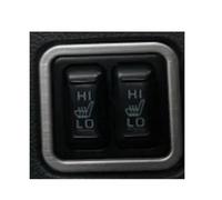 SWVYDC Cubierta Panel Consola Ajuste para Outlander 2013-2015, Accesorios de decoración de Cubierta calefactora de Asiento de botón 4WD de Acero Inoxidable para Coche(Silver 2pc)