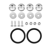 SWVYDC Kit de Cierre rápido Universal para Parachoques Trasero y Delantero, con lengüetas liberación Junta tórica para Carreras Deriva(Silver)