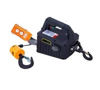 SWVYDC Montacargas eléctrico Polipasto eléctrico portátil 3 en 1 con Control Remoto inalámbrico, cabrestante, grúa, máquina, polea de Gancho Cabrestante Eléctrico(Wire Control,200KG 19M)