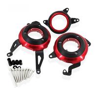 SWVYDC Moto Autopista Barras Choque Ajuste para Honda CB650R Protector de Choque Cubierta de estator de Aluminio Marco Deslizante Cubierta de Arranque de Motor(Red)