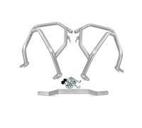 SWVYDC Moto Autopista Barras Choque Ajuste para VOGE DS525X DSX 525 2023-2024 Protector de Motor de Motocicleta Protector de Marco de Parachoques de Barra de Choque Superior(A-Upper Silver2023)