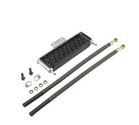 SWVYDC Radiador de Aceite Kit de Enfriador de Aceite para Motocicleta, Enfriador de Agua Universal, Mini Moto Pit Dirt Bike, radiador de Motocicleta Enfriador de Aceite de transmisión(Silver M10)