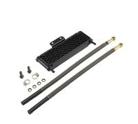 SWVYDC Radiador de Aceite Kit de Enfriador de Aceite para Motocicleta, Enfriador de Agua Universal, Mini Moto Pit Dirt Bike, radiador de Motocicleta Enfriador de Aceite de transmisión(Black M10)